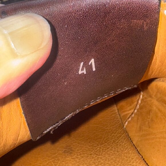 MONCLER Guadeloupe Leather Boat Shoes Green Soles Size EU 41 US 8 Made in Italy - Picture 11 of 14